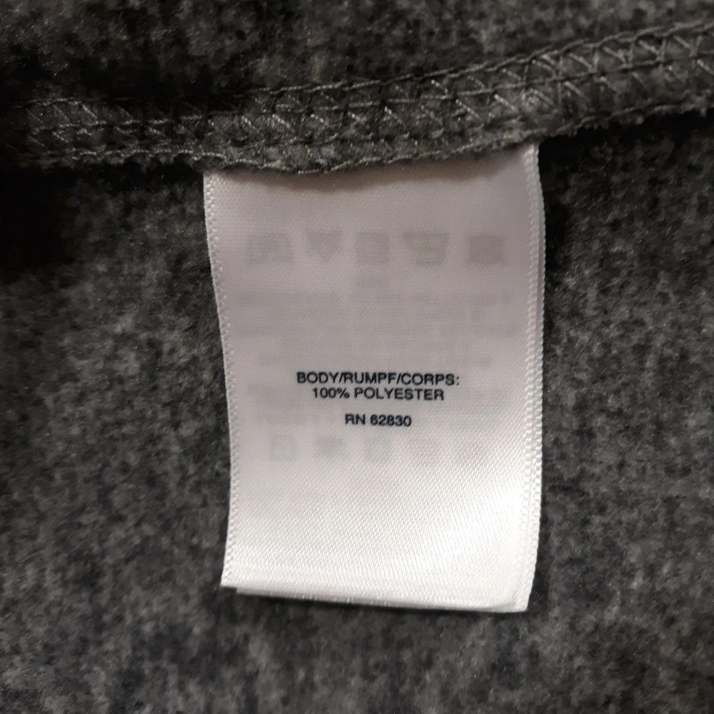 Lands' End Vest Mens Size Large Full Zip Gray Outdoor Travel Fleece Pockets